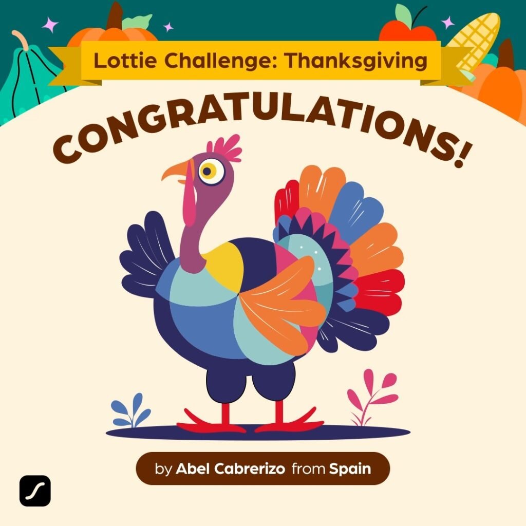 Ilustración ganadora del Lottie Challenge, un ejemplo de animaciones Lottie para web de calidad