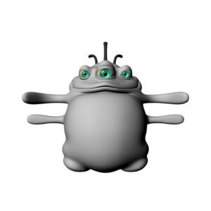 Personaje PIPO, vista 3D frontal