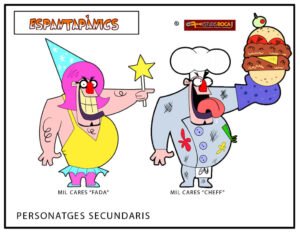 Model sheet personajes secundarios, Mil caras, serie Espantapànics, TV3